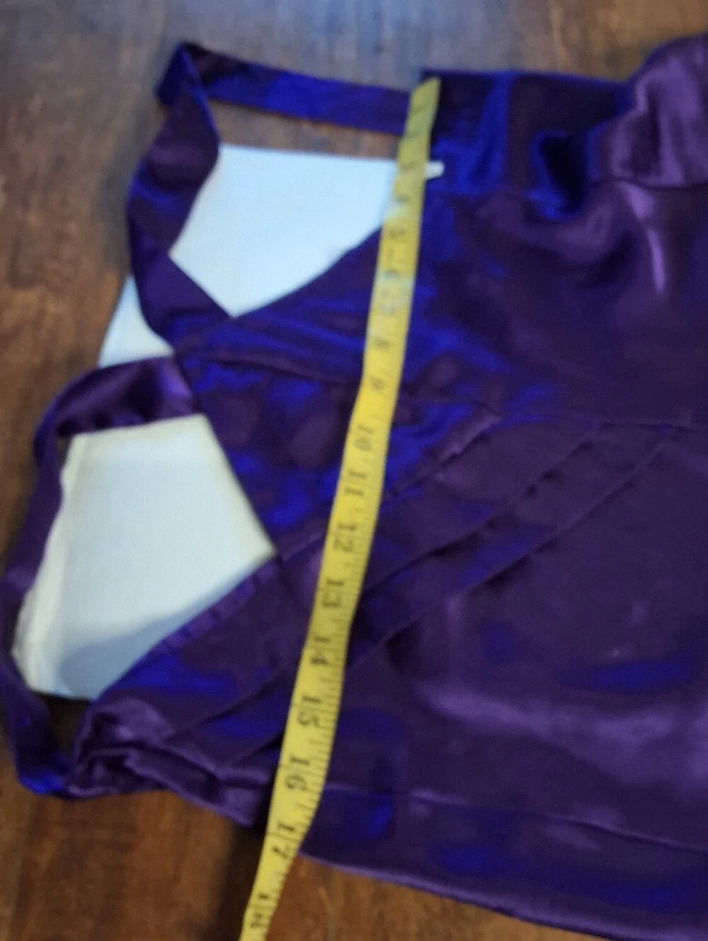 Vintage Sopré Purple Satin Nightgown Chemise Slip Dress Size L